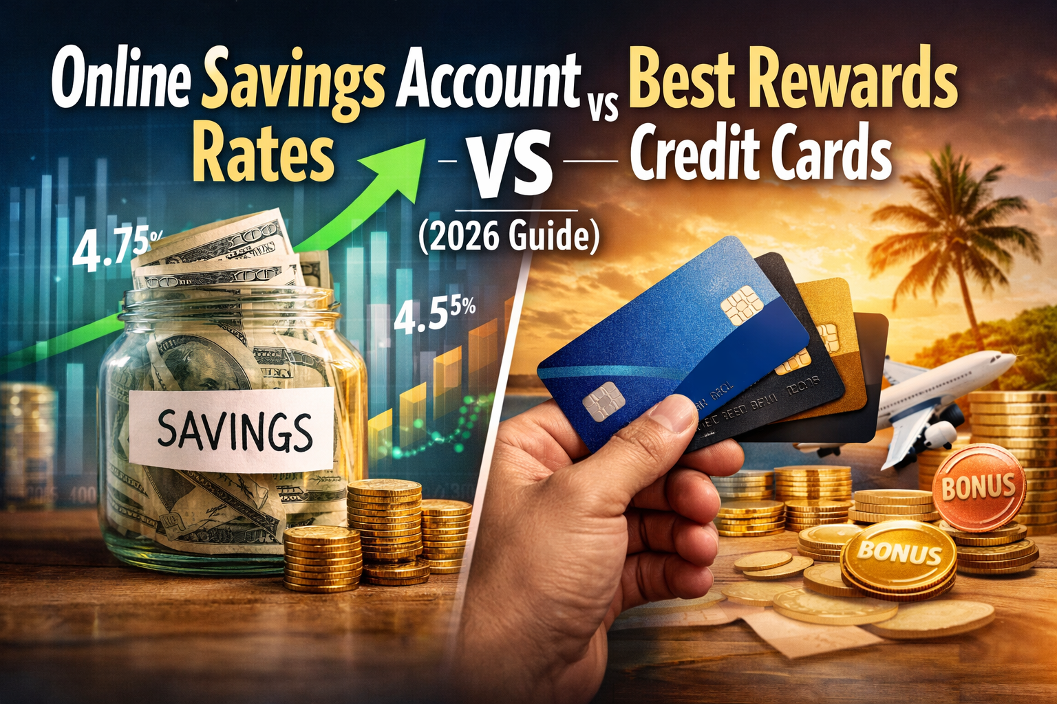 Online Savings Account Rates vs Best Rewards Credit Cards Now